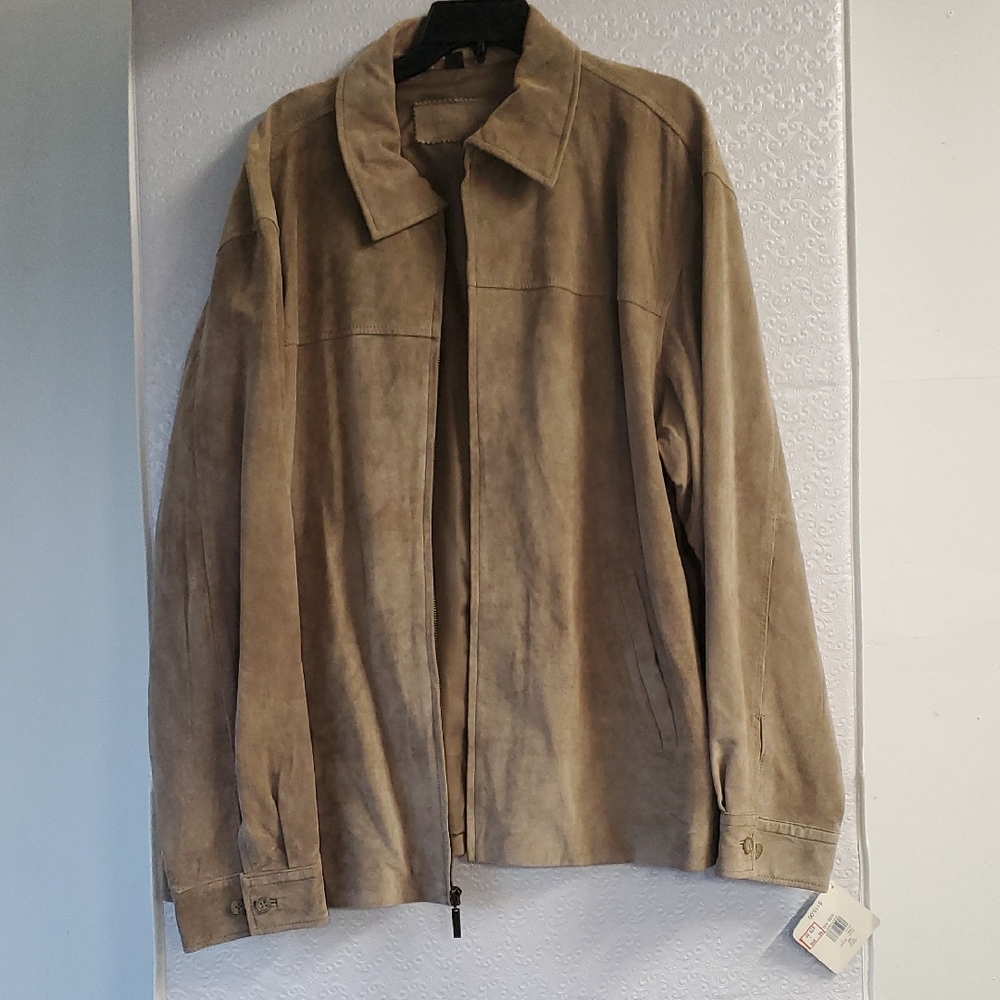 Men's XXL Tan Suede Jacket